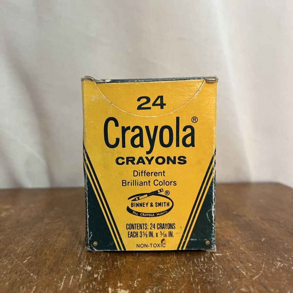 Vintage Crayola Crayons 24 No. 24 - Binney &‎ Smith Co Arts Brilliant Colors